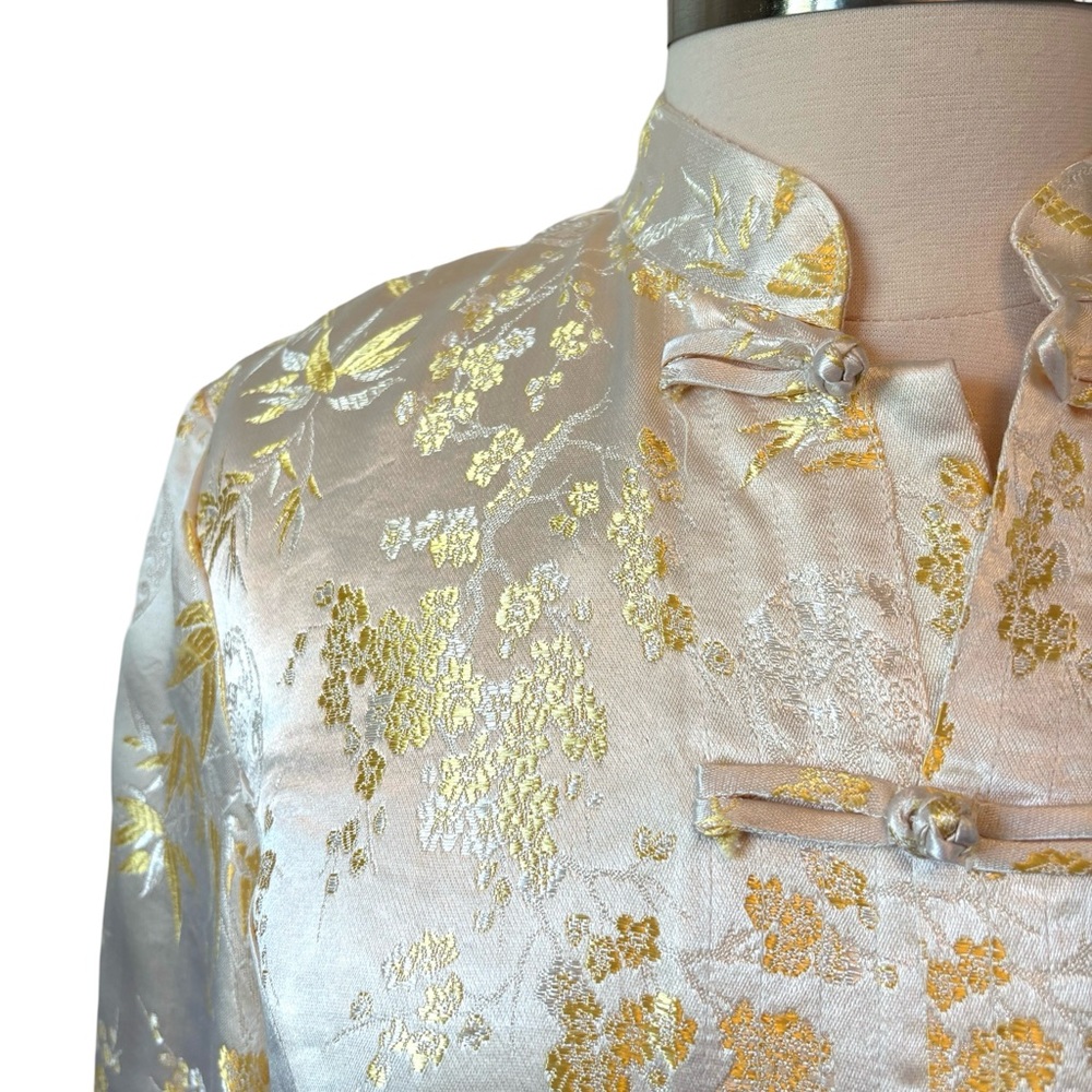Vintage‎ Asian Silk Embroidered Brocade Coat - Picture 5 of 13